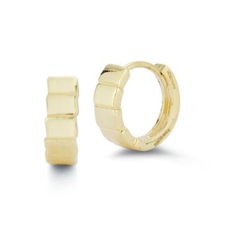 Ember Fine Jewelry 14K Gold Tiled Small Hoops