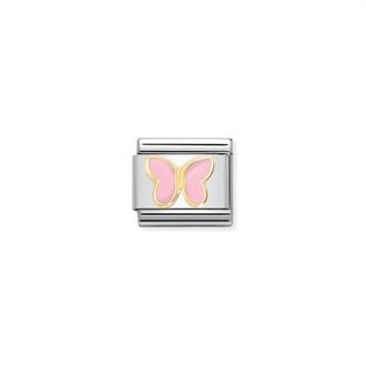 Nomination Womens Animals Links Bracelet In Pink Butterfly