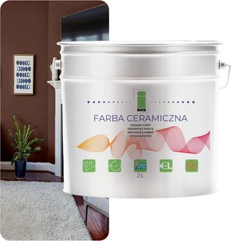 OEM Pintura Cer&aacute;mica Para Paredes, Lavable, Marr&oacute;n, 2 L, Resistente A Las Manchas