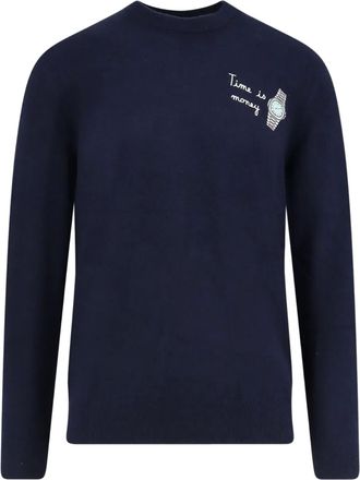 MC2 Saint Barth embroidery crew-neck sweater - Blue