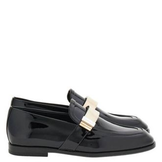Ferragamo Dona Vernice Patent Leather Loafers, Size 7 C