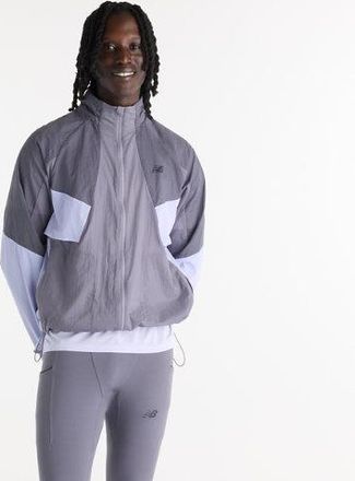 New Balance Uomo Reflective RC Jacket in Grigio/Viola, Politessuto, Taglia 2XL