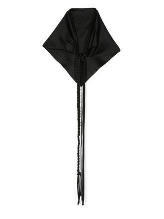 Nanushka Brita slip satin scarf - women - Acetate/Recycled Polyester - One Size - Black