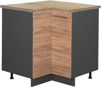 Vicco Armario De Esquina Fame-line, Roble Dorado, 80.5 Cm, Et Roble