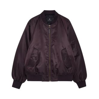Anine Bing Bomber Jackets, female, Brown, Size: L Leon Bomber