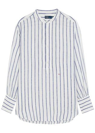 Polo Ralph Lauren Striped Linen Shirt - White - 10 (UK12 / M)