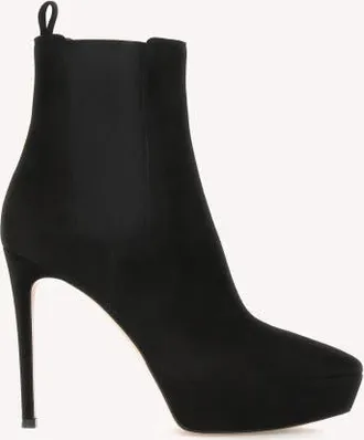 Gianvito Rossi Kim Booties in Black Suede at Nordstrom, Size 35.5