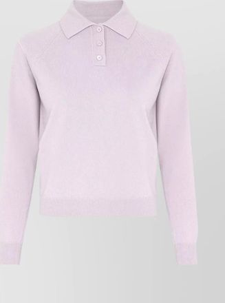 Maison Margiela long sleeve polo shirt with ribbed finish