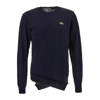 Comme Des Garçons Round-neck Knitwear, male, Blue, Size: XL Round-neck Knitwear