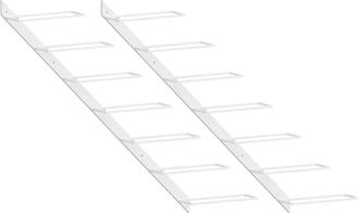 vidaXL Vidaxl - Botellero De Pared Para 7 Botellas 2 Unidades Metal Blanco
