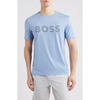 BOSS Tee Active Slim Fit Performance Logo Graphic T-Shirt in Open Blue at Nordstrom, Size Xx-Large
