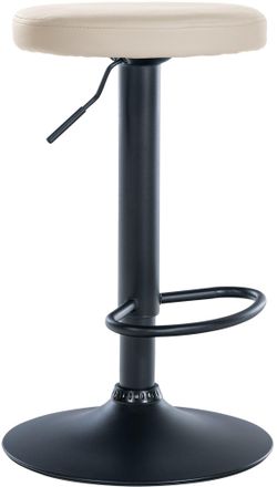 Clp Clp - Taburete De Bar Ponte Redondo En Polipiel Crema Negro