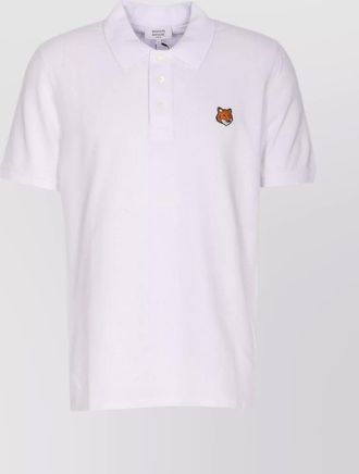Maison Kitsun&eacute; cotton piqu&eacute; regular-fit short-sleeve polo shirt