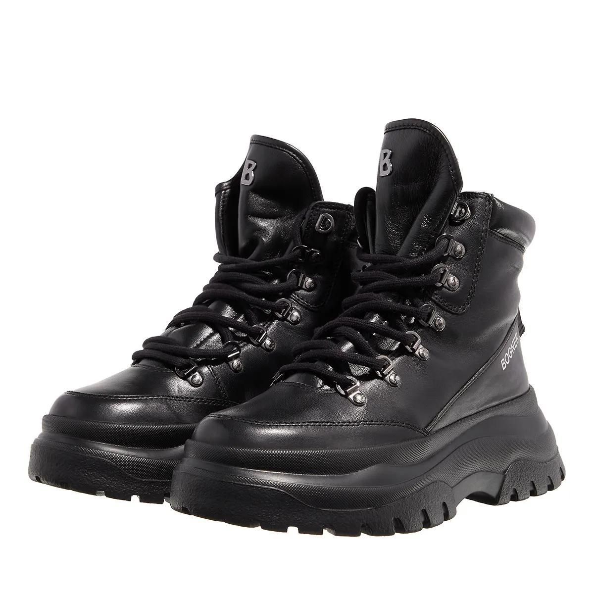 [Bogner] サンモリッツ スパイク付き アンクルブーツ BOGNER St. Moritz buckled shearling-lined textured-leather