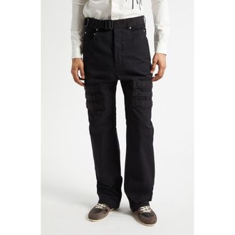 Rick Owens Geth Temple Slim Cargo Pants in Black at Nordstrom, Size 32