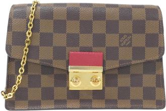 Louis Vuitton Brown Coated Canvas Chain/Shoulder Wallet (Pre-Owned)