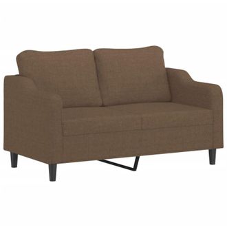 vidaXL Sof&aacute; De 2 Plazas De Tela Marr&oacute;n 140 Cm Vidaxl