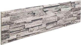 vidaXL Paneles De Pared 10 Uds. 100 X 25 Cm Gris Claro Espuma Eps Vidaxl