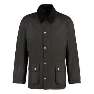 Barbour Light Jackets, male, Green, Size: S Ashby Waxed Cotton Jacket