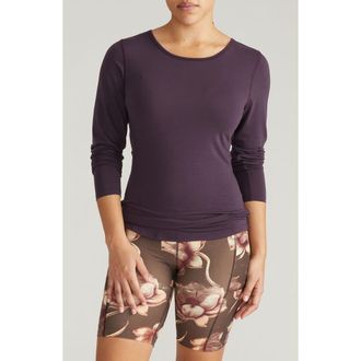 Universal Standard Mia Movement Long Sleeve Top in Purple Jewel at Nordstrom, Size Xl