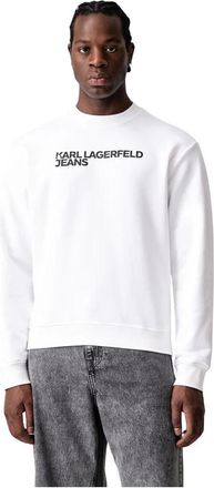 Karl Lagerfeld Sudadera de Logo de Corte Regular - Sweatshirts & Hoodies - Hombre - Blanco - XL