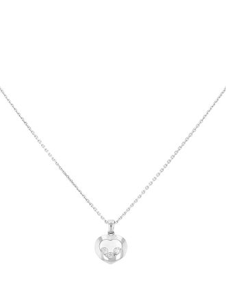 Chopard 2010s white gold Happy Diamonds necklace - women - Diamond/White Gold - One Size - Silver