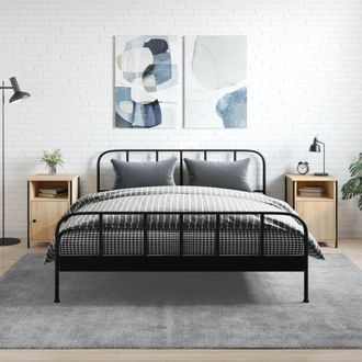 vidaXL Vidaxl - Mesitas Noche 2 Uds Madera Contrachapada Color Roble 40x42x60cm