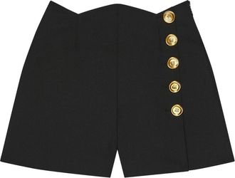 Givenchy Scalloped Mini Short - Dames - Bermuda - Zwart - S - Wol - Korte Broeken