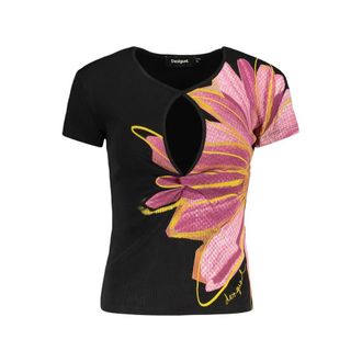 Desigual Zwarte Katoenen Dames T-shirt