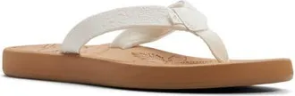 Roxy Deeliah III Flip Flop in Cream at Nordstrom, Size 8