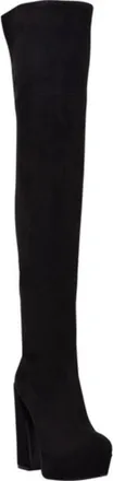 Guess Cristy Boots Womens Black Faux Suede Over The Knee Platform LION382