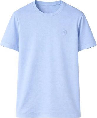 Dondup T-Shirt Girocollo Regular - Heren - T-shirts - Blauw - M - Denim - Tops
