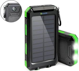 OEM Amoune Power Bank Solare - 10000mah - Resistente Agli Urti - Resistente Agli Schizzi - Doppia Torcia