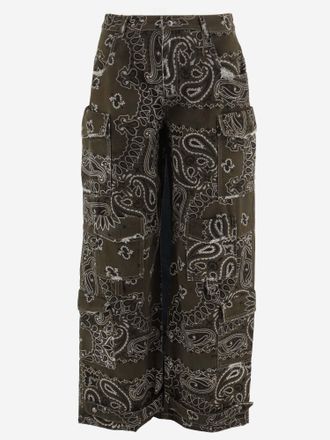 DON'T @ ME Cotton Jeans With Bandana Print