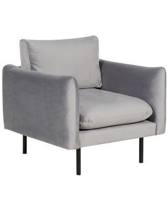Beliani Beliani - Poltrona Moderna In Velluto Grigio Con Gambe Nere Vinterbro