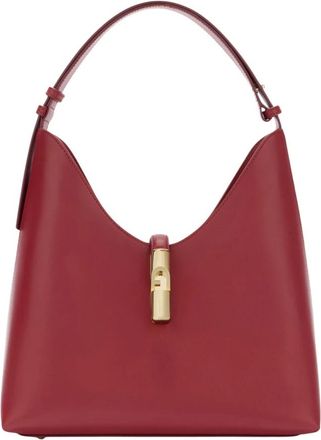 Furla Goccia M Hobo Bag - Dames - Schoudertassen - Rood - ONE Size - Leer - Tassen