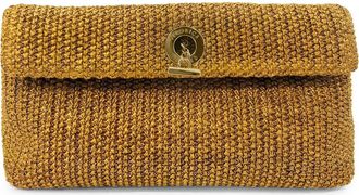 Veronica Beard Anchor Raffia Clutch in Gold at Nordstrom