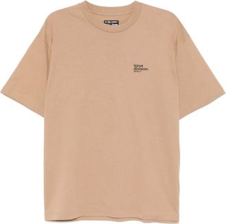Izzue logo-print T-shirt - men - Cotton - S - Brown