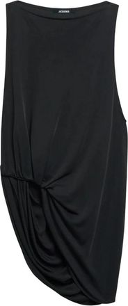 Jacquemus Peplo Top - Dames - Tops zonder mouwen - Zwart - S - Polyester - Tops