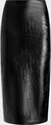 Alice & Olivia Maeve Vegan Leather Slip Skirt
