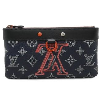 Louis Vuitton Pre-owned Clutches, male, Blue, Size: ONE SIZE Pre-owned Monogram Ink Pochette Apollo PM Multi Pouch M62898
