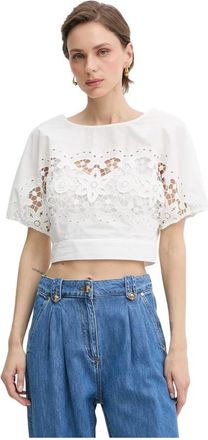 Patrizia Pepe Katoenen Blouse - Dames - Blouses - Wit - S - Katoen - Overhemden