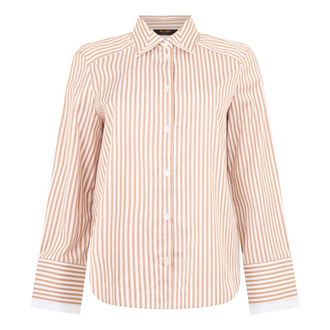 Moorer Gestreepte blouse met lange mouwen - Dames - Overhemden - Veelkleurig - XS - Katoen - Overhemden