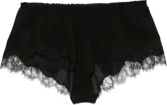 Carine Gilson Slip in seta e pizzo Caudry - Nero