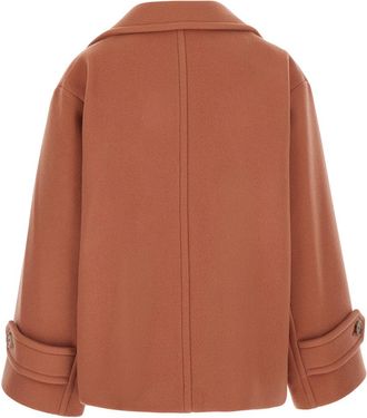 Chlo&eacute; Womens Jacket Short Pink Wool-Blend Coat