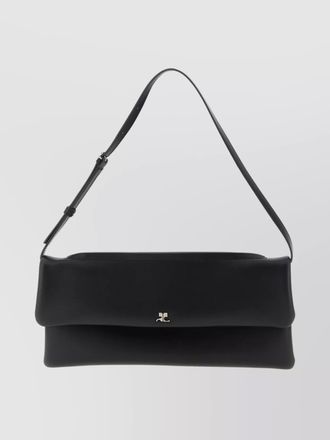 Courr&egrave;ges na leather shoulder bag