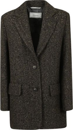 PESERICO Resca Woljas - Dames - Jassen - Bruin - Maat: XS Wol