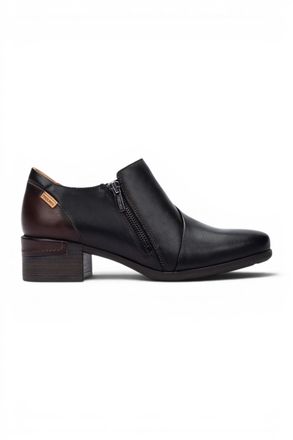 Pikolinos Pikolinos Womens Black Leather Low Heel Shoes - Malaga