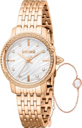 Just Cavalli Womens JC1L336M0075 Ladies Euforia Snake Watch and Bracelet Gift Set - Rose Gold - One Size