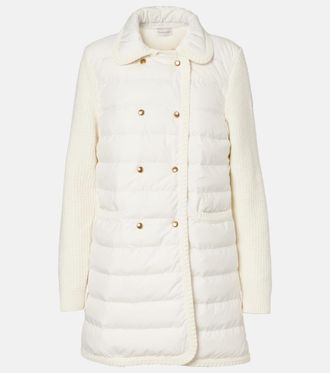 Moncler Down-paneled wool and cashmere cardigan